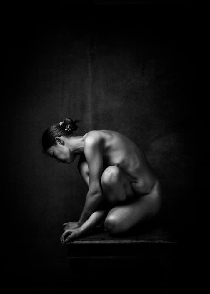 Contemplative Nude Form by Christian Kurz — canvas wall art