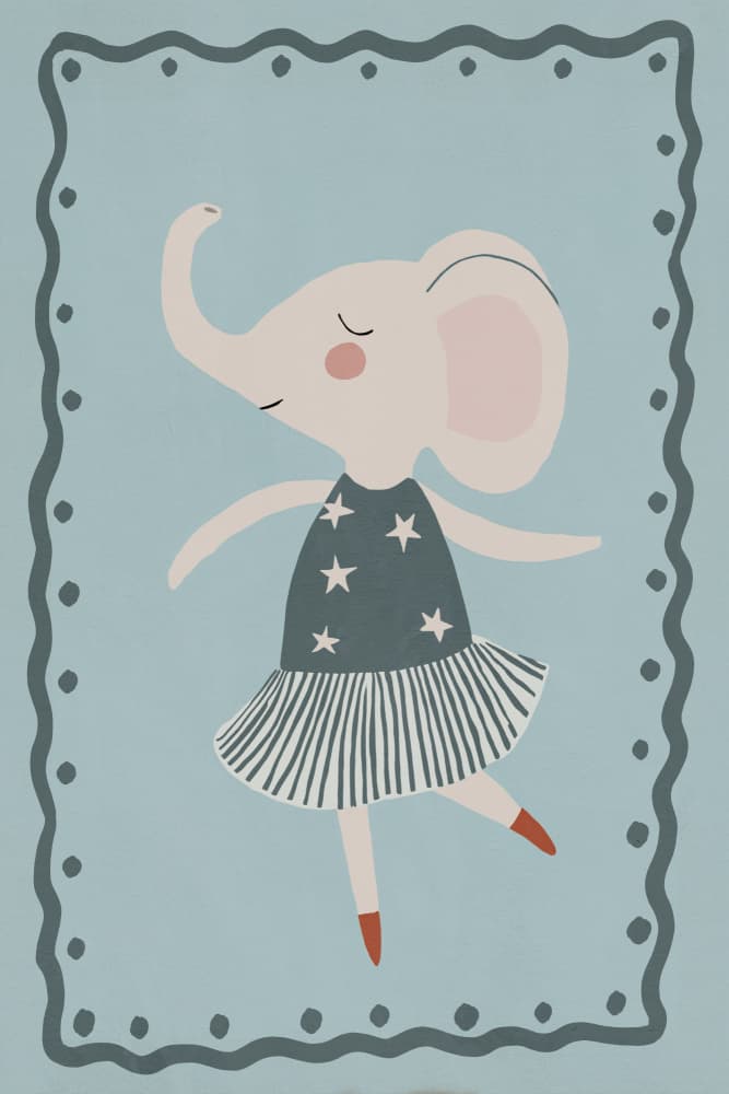 Dancingelephant by Treechild — canvas wall art