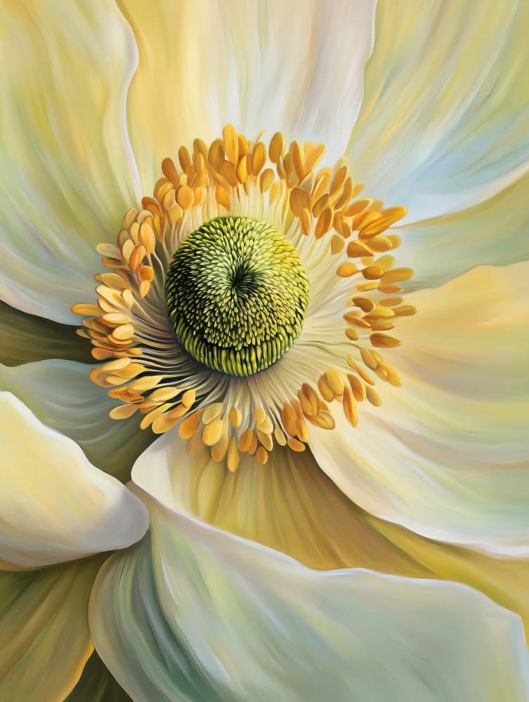 Luminous White Flower by Bilge Paksoylu — canvas wall art