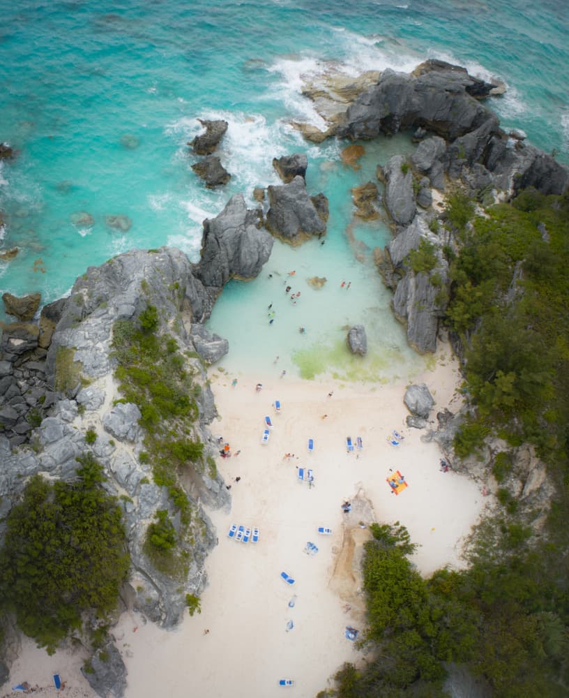 Tropical Beach Cove View by Ling  Lu — canvas wall art