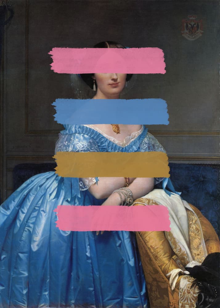 Elegant Lady Modernized by The Art Concept — canvas wall art