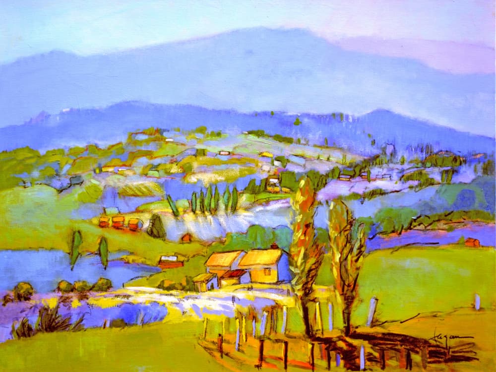 Golden Valleyscape by Dorothy Fagan — canvas wall art