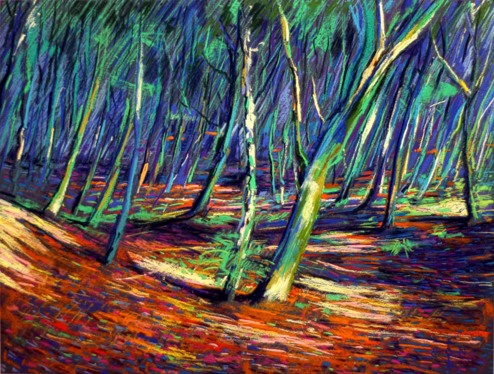 Vibrant Forest Path by Corné Akkers — canvas wall art