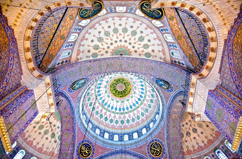 Ornate Mosque Interior by Nora De Angelli — canvas wall art