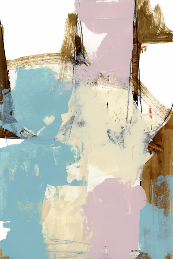 Modern Blush Gold Abstract by cartissi — canvas wall art
