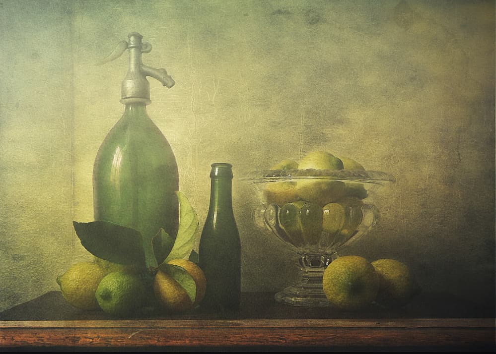Vintage Citrus Still Life by Deborah Gugeri — canvas wall art