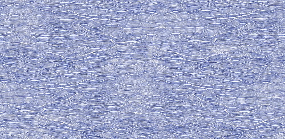 Flowing Blue Waves by Hendon Lane — canvas wall art