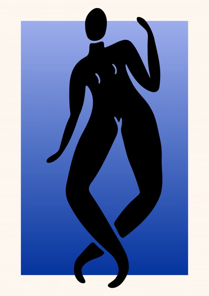 Dancing Nude Silhouette by RS LAB STUDIO — canvas wall art