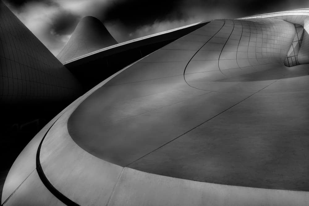Dramatic Curved Architecture by Olavo Azevedo — canvas wall art
