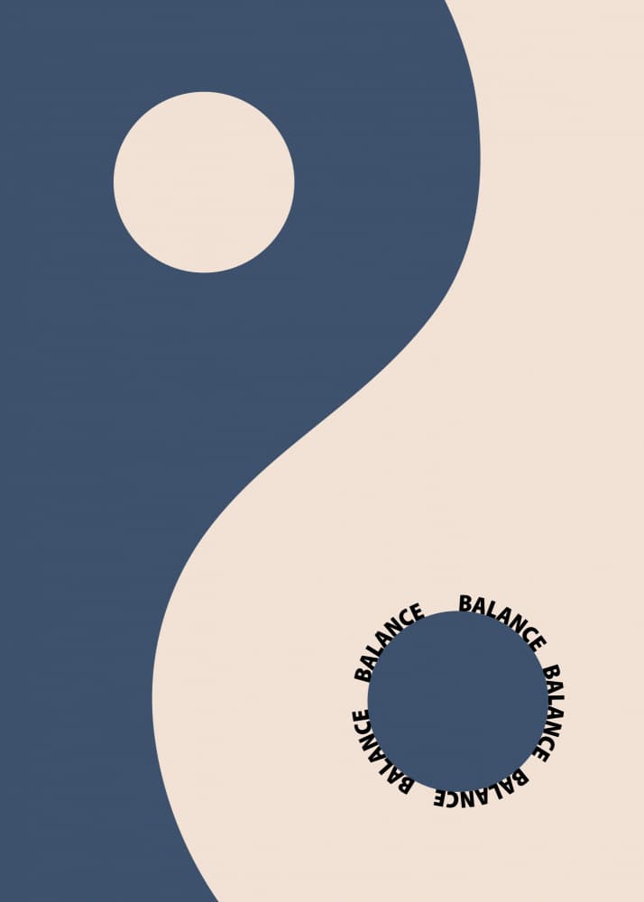 Yin Yang Balance Symbol by Paperago — canvas wall art
