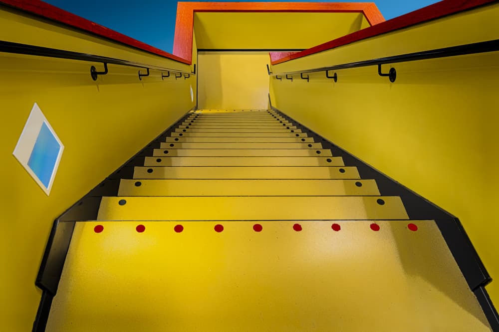 Vibrant Yellow Staircase by Greetje van Son — canvas wall art
