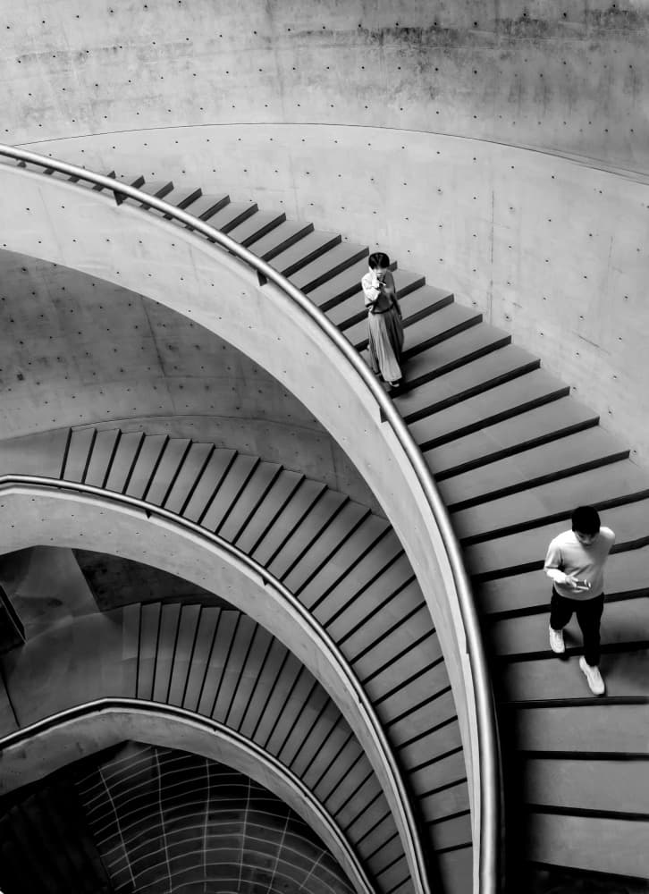 Modern Spiral Ascent by Jiahong Zeng — canvas wall art