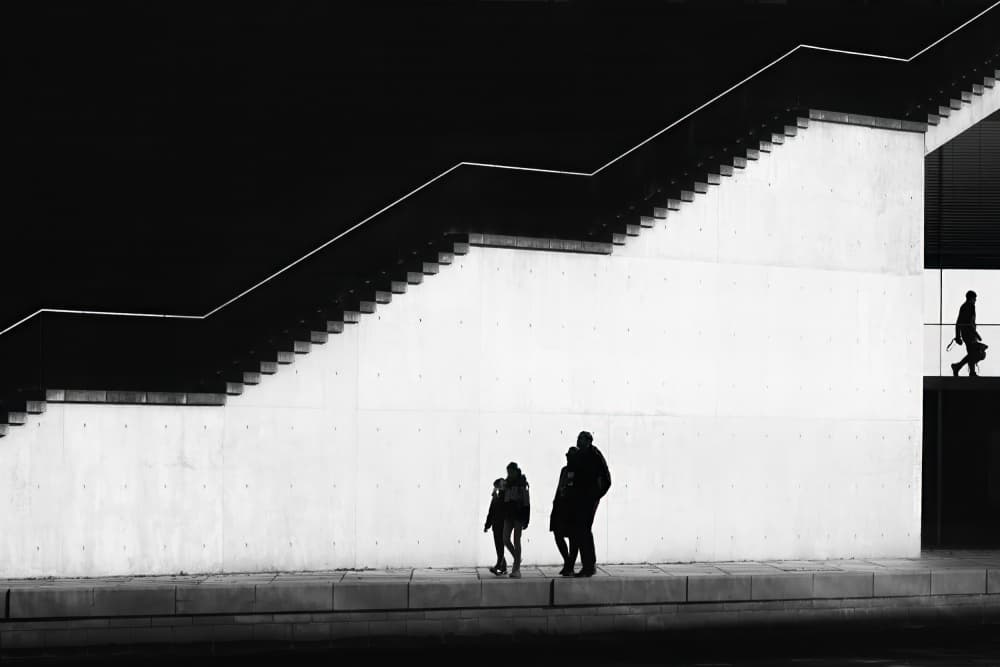 Stark Urban Geometry by Michel Groleau — canvas wall art