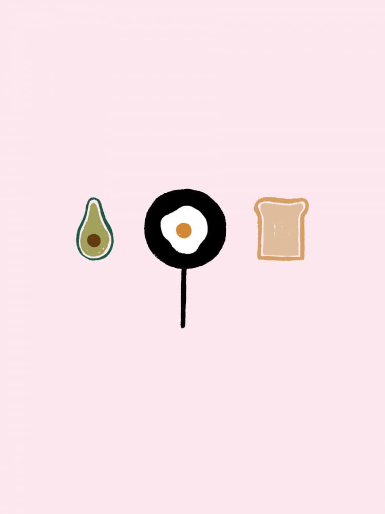 Avocado Egg Toast by Aislinn Simmonds — canvas wall art