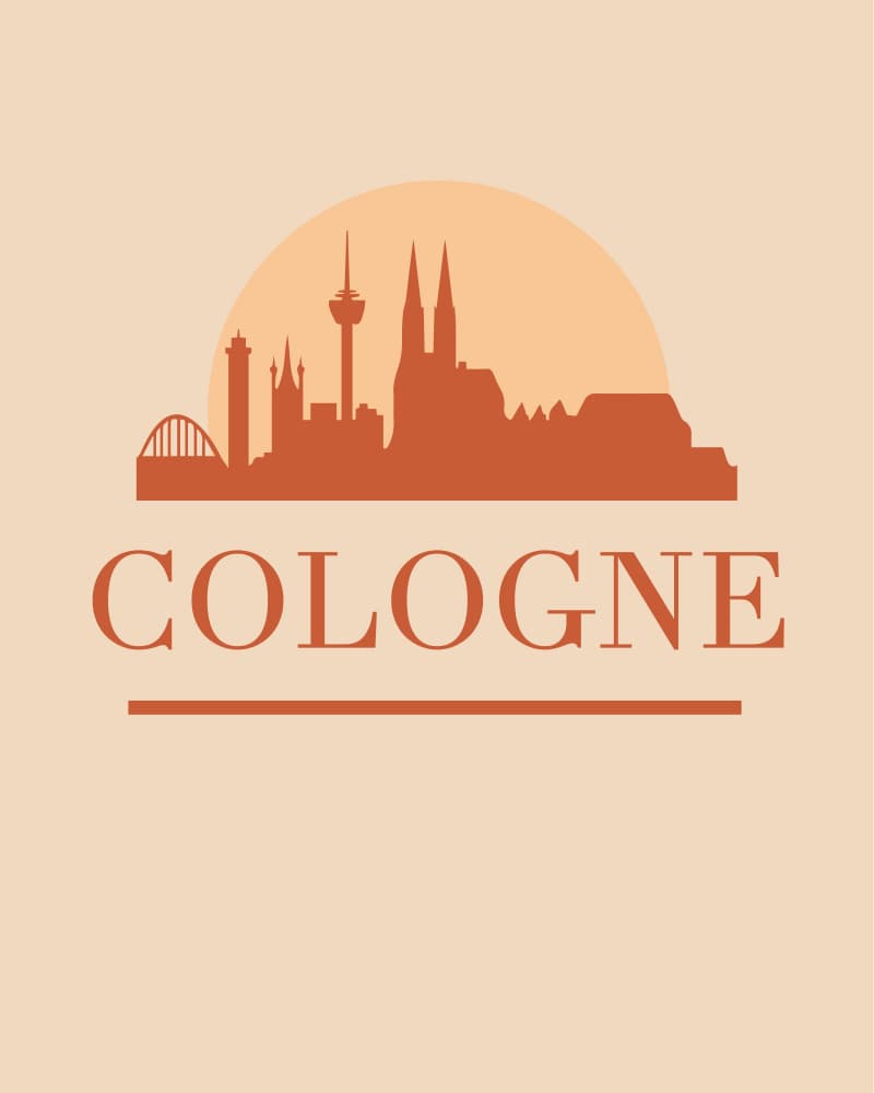 Cologne Germany Silhouette by Emiliano Deificus — canvas wall art