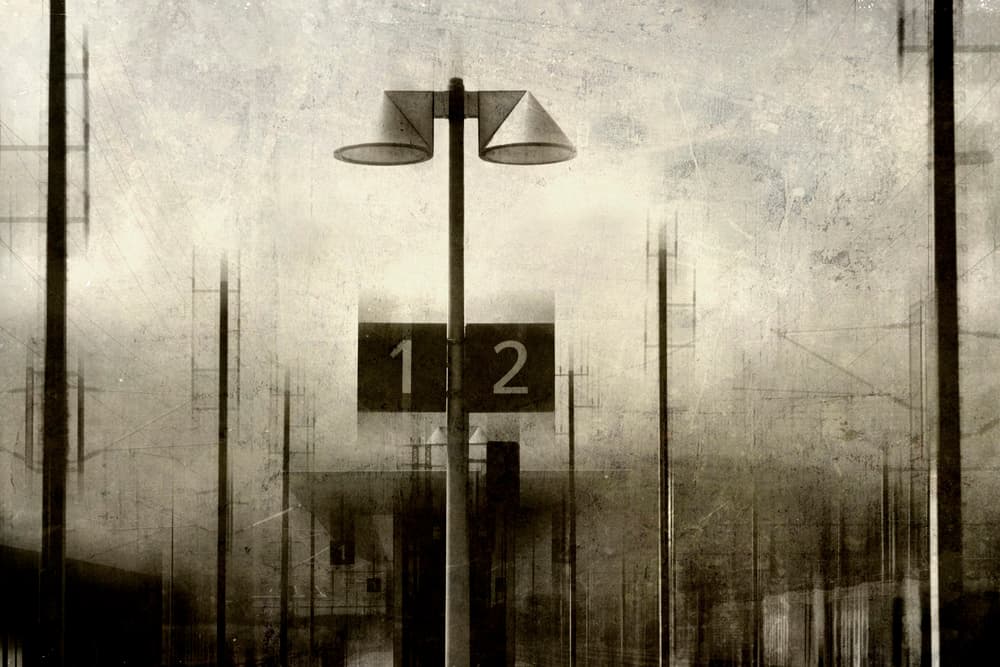Textured Urban Numbers by Darko Cuder — canvas wall art