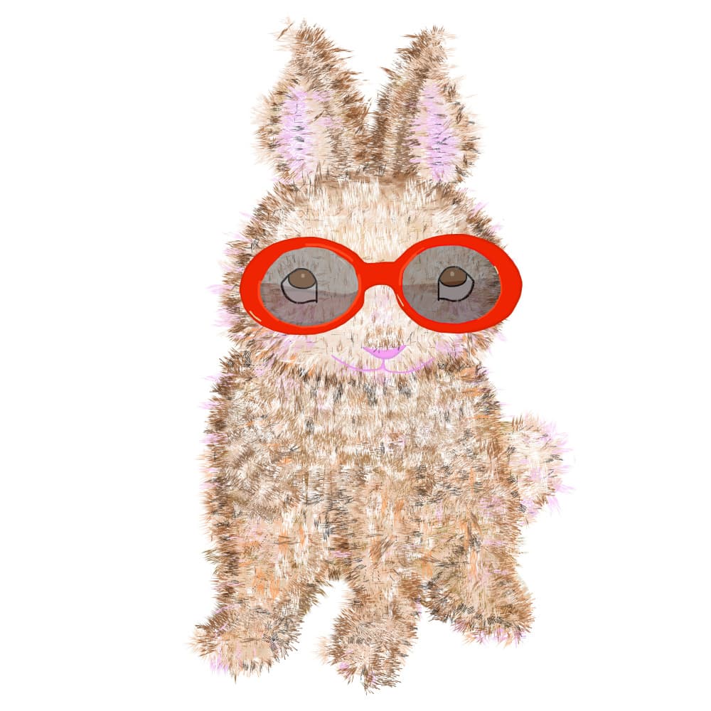 Cool Bunny Glasses by Lynnda Rakos — canvas wall art