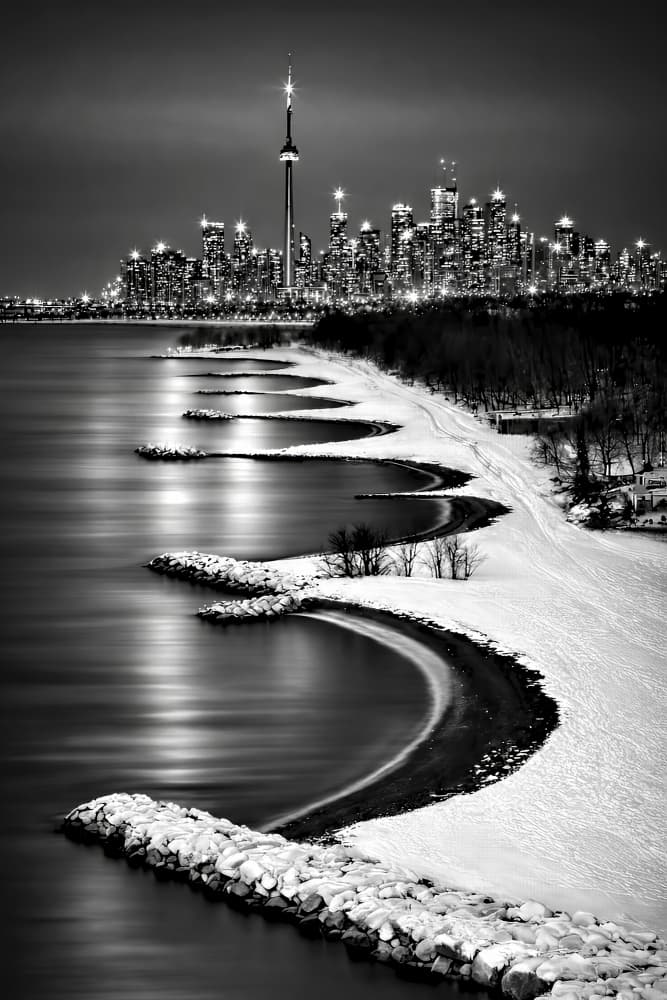 Toronto Winter Glow by X-FlyingKN — canvas wall art