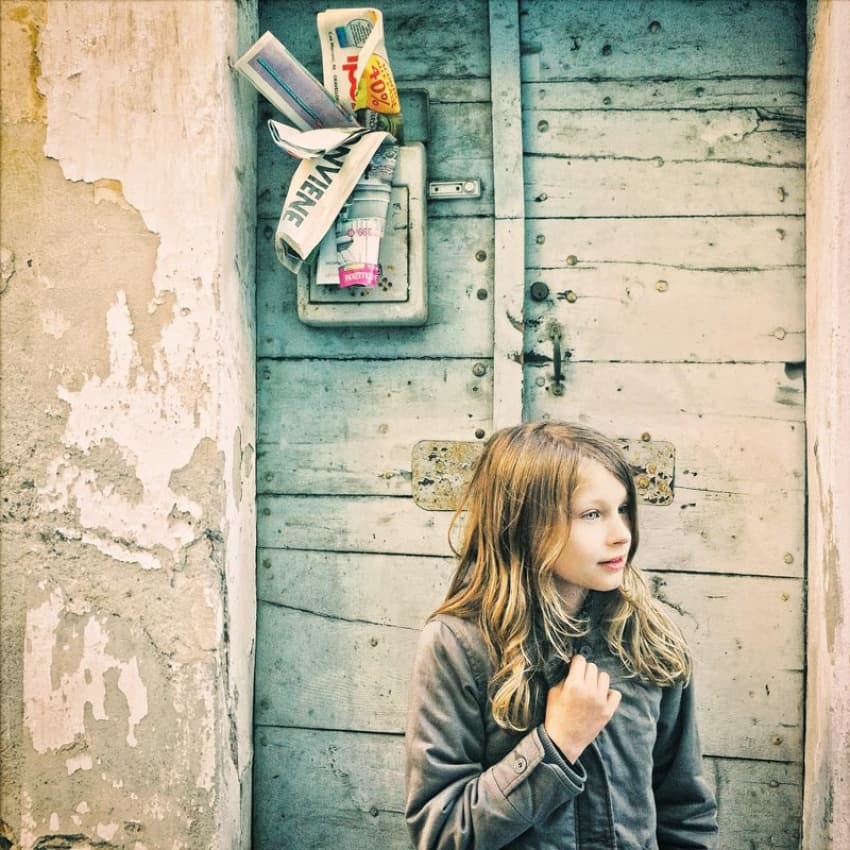 Pensive Young Girl by ambra — canvas wall art