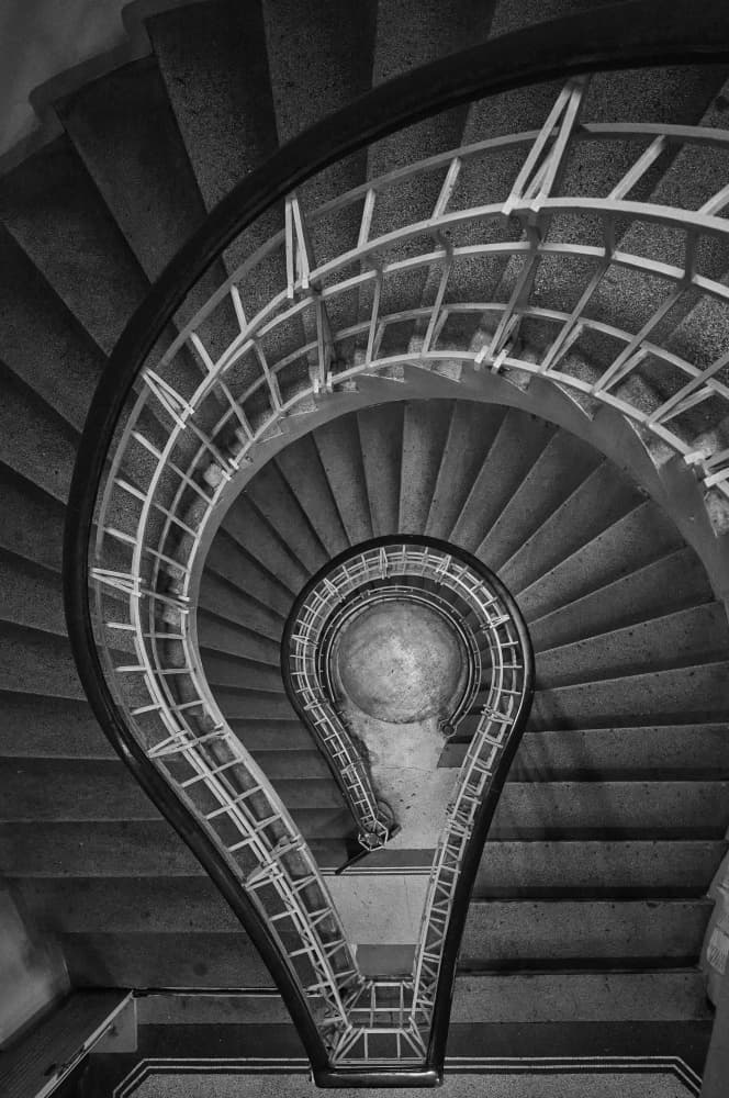 Abstract Architectural Spiral by Radek Pohnan — canvas wall art