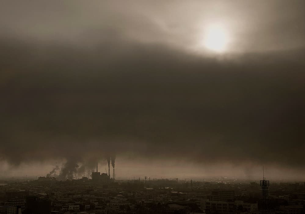 Dark Industrial Pollution by Ekkachai Khemkum — canvas wall art