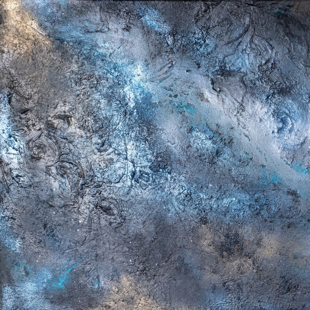 Molten Blue Silver by Anete Purina-Purite — canvas wall art