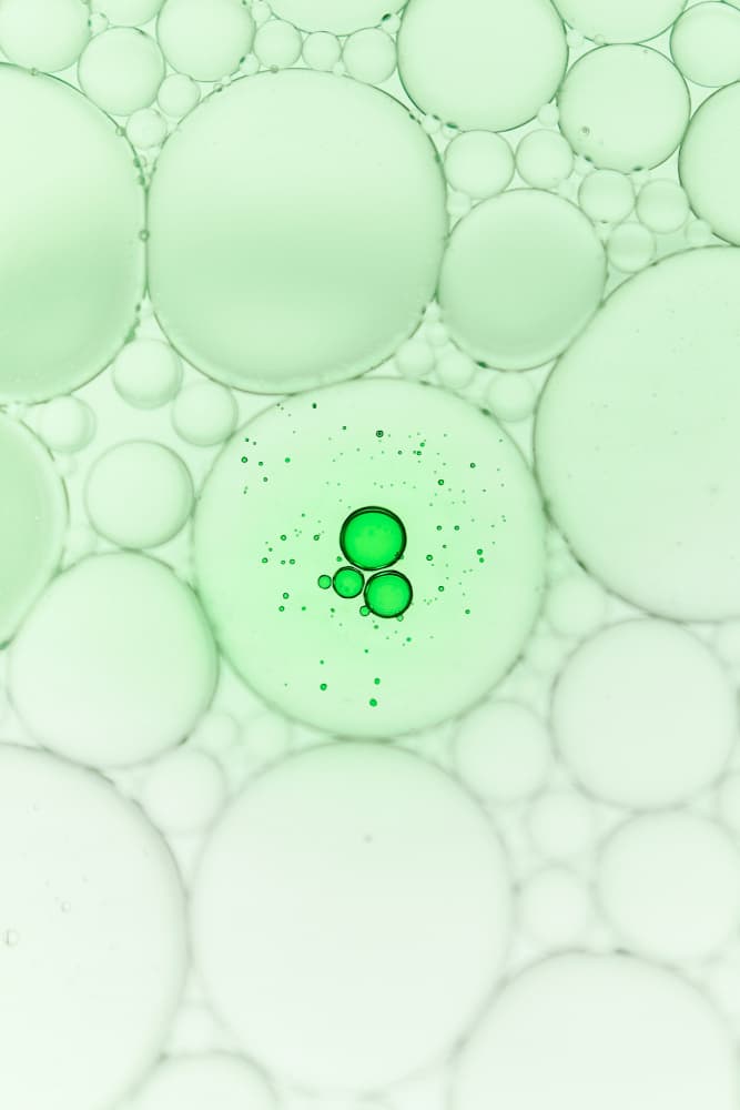 Abstract Green Bubbles by Vladislav Danilov — canvas wall art