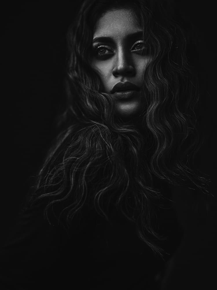Mysterious Dark Beauty by James Mahfuz — canvas wall art