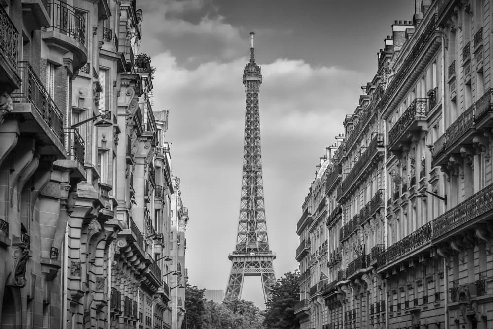 Eiffel Tower City View by Melanie Viola — canvas wall art