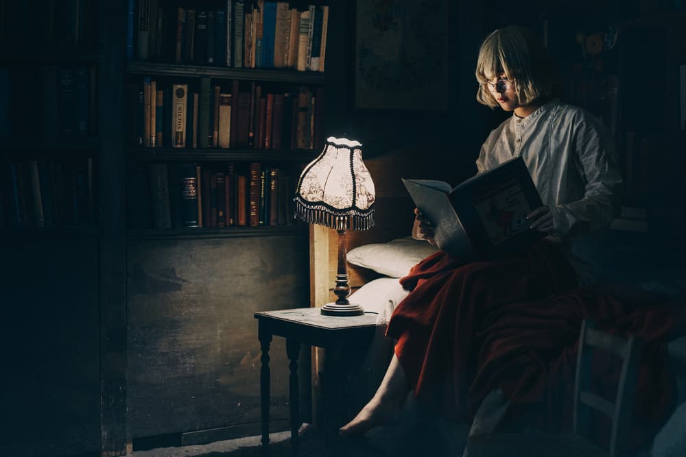 Quiet Reading Night by Yasuhiro Ujiie — canvas wall art
