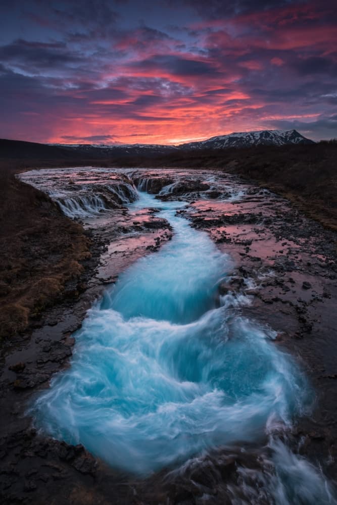 Turquoise River Sunset by Raymond Hoffmann — canvas wall art