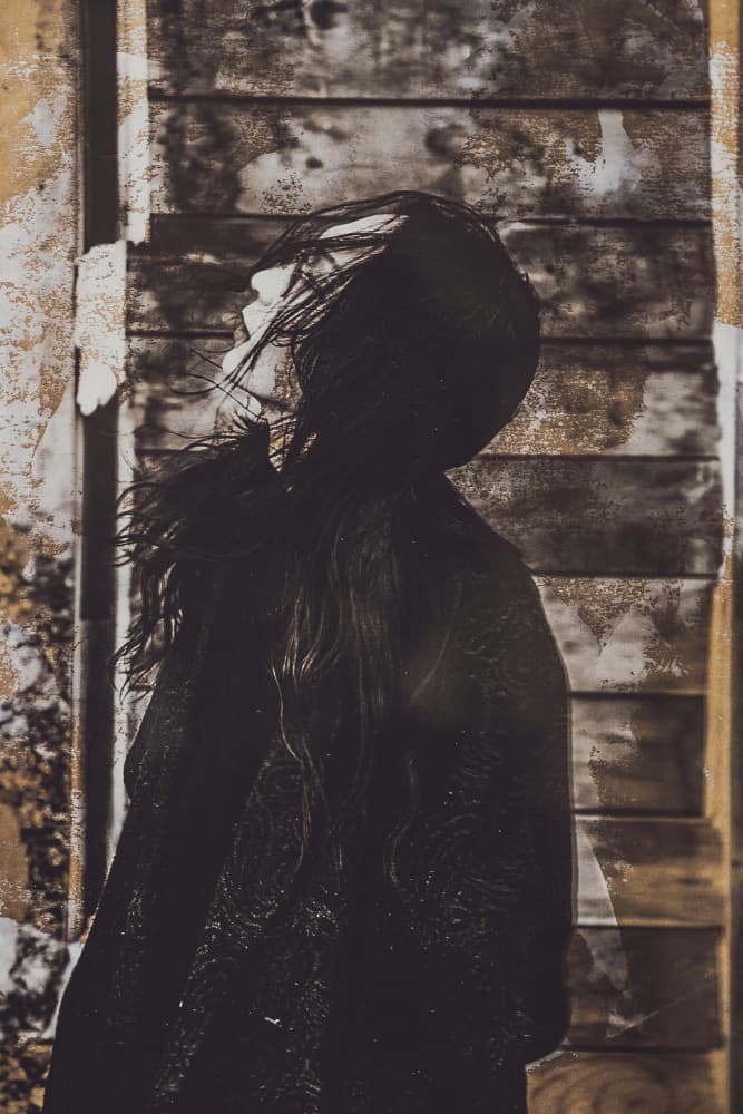 Pensive Woman Profile by Kurosaki Sangan — canvas wall art