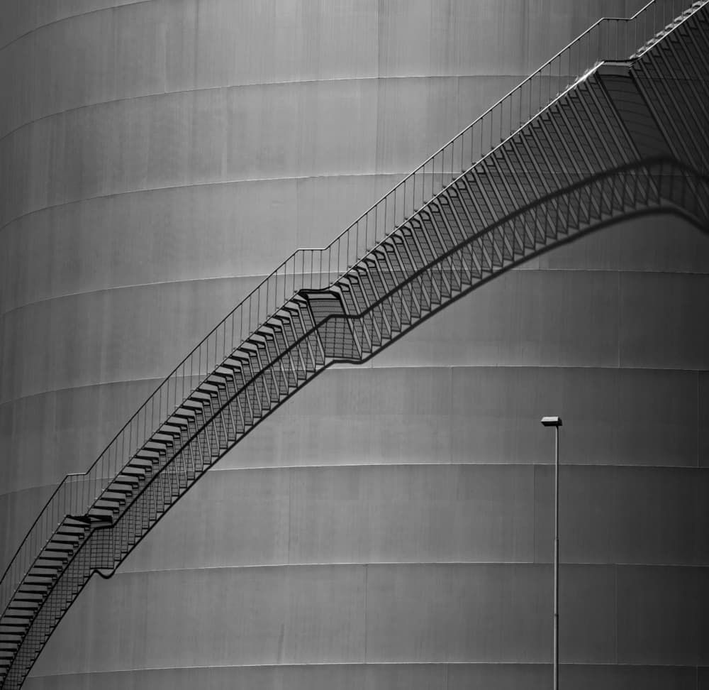 Curved Staircase Shadow by Streiff Marcel — canvas wall art