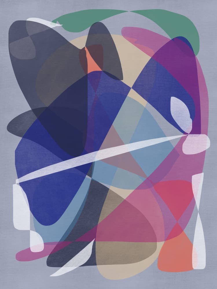 Abstract Color Flow by Little Dean — canvas wall art