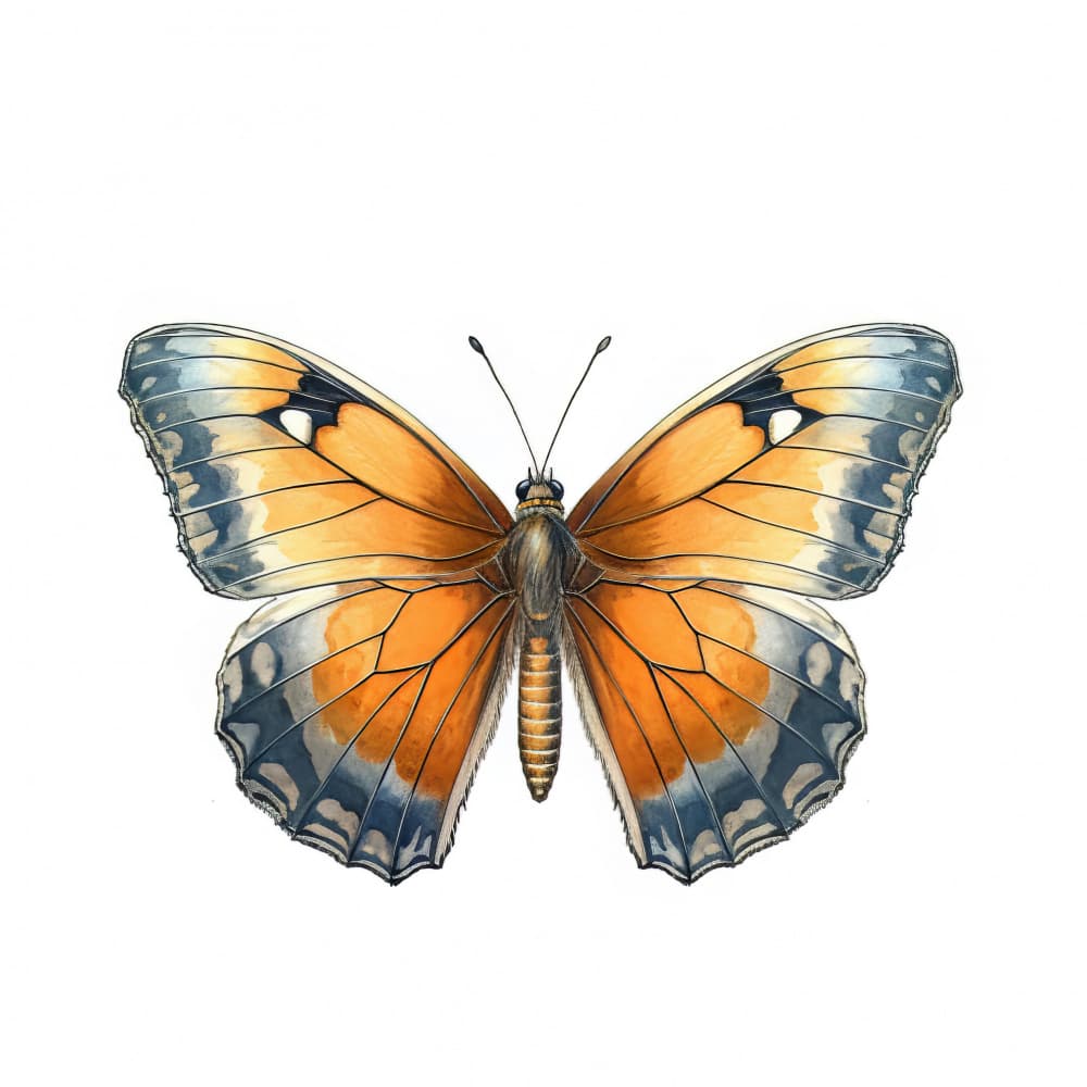 Elegant Orange Butterfly by Bilge Paksoylu — canvas wall art