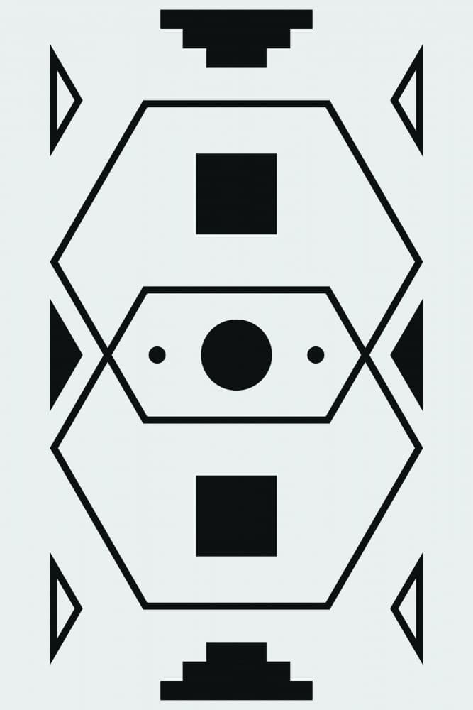 Symmetrical Geometric Pattern by jay stanley — canvas wall art