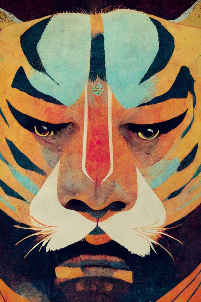 Strong Tiger by Treechild — canvas wall art