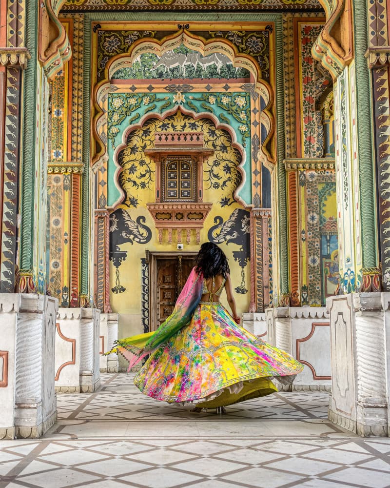 Vibrant Palace Spin by Hamza Qarooni — canvas wall art