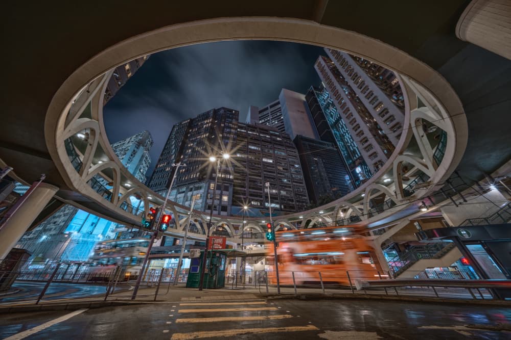 Urban Bridge Motion by Tom Wang — canvas wall art