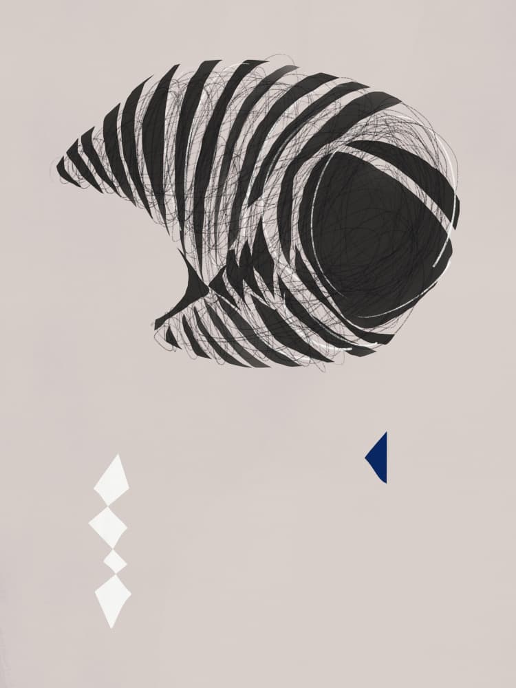 Abstract Swirl Geometric Shapes by Little Dean — canvas wall art