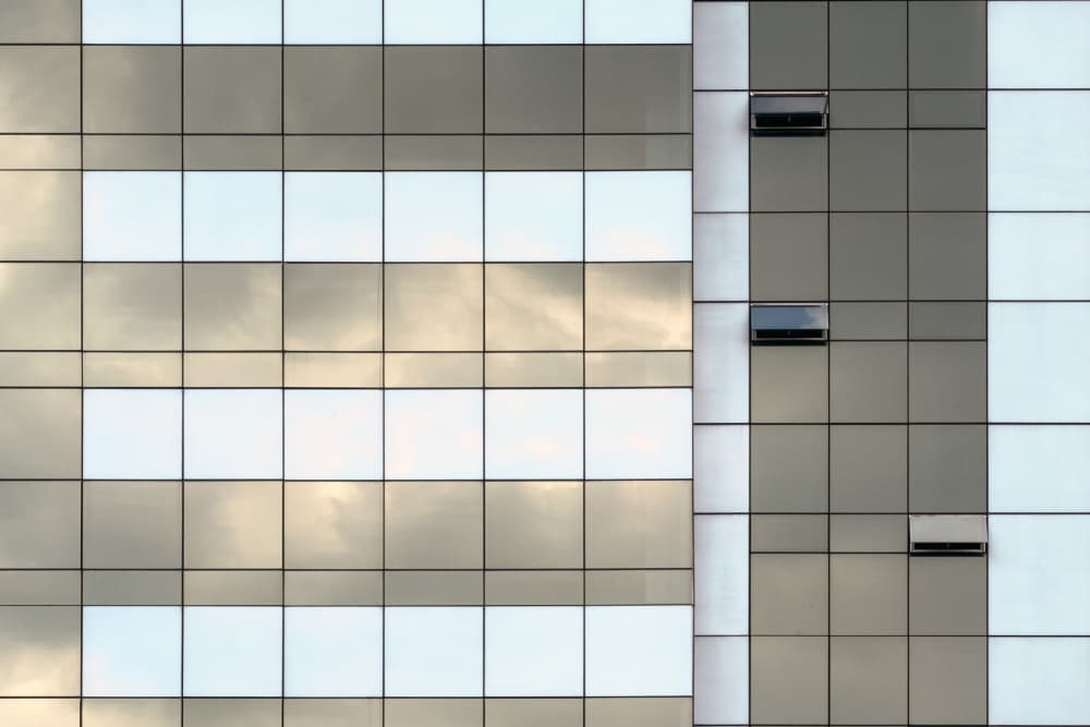 Modern Geometric Facade by Linda Wride — canvas wall art