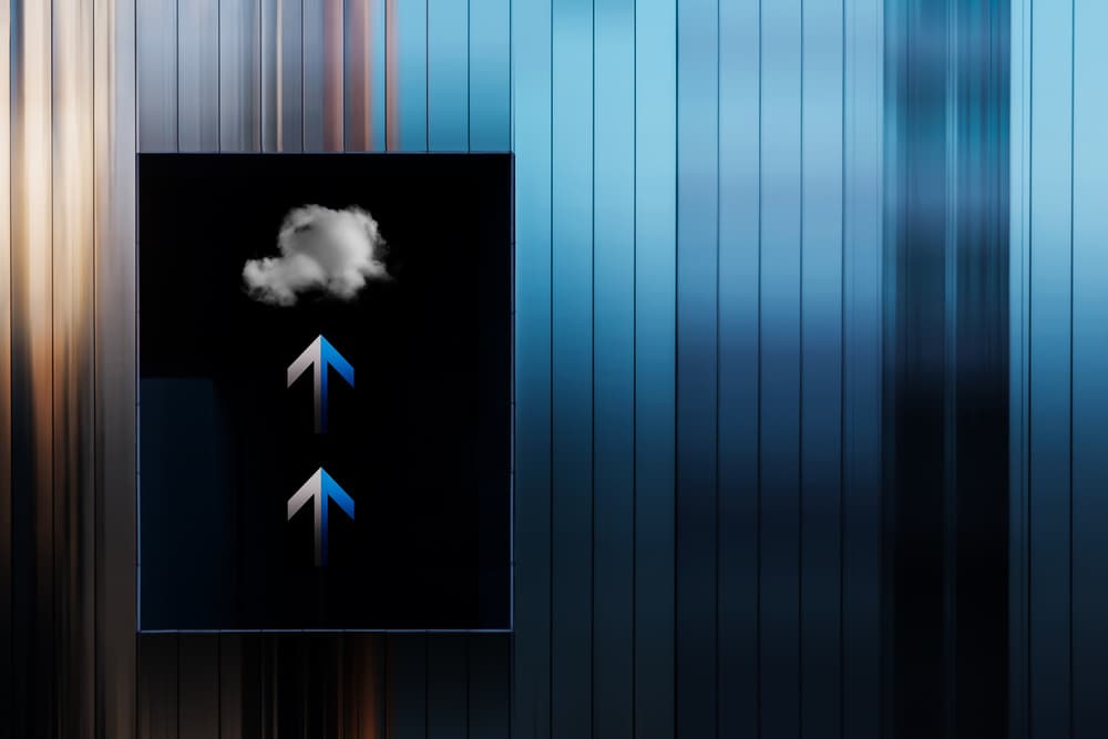 Cloud Computing Arrows by Muhammad Almasri — canvas wall art