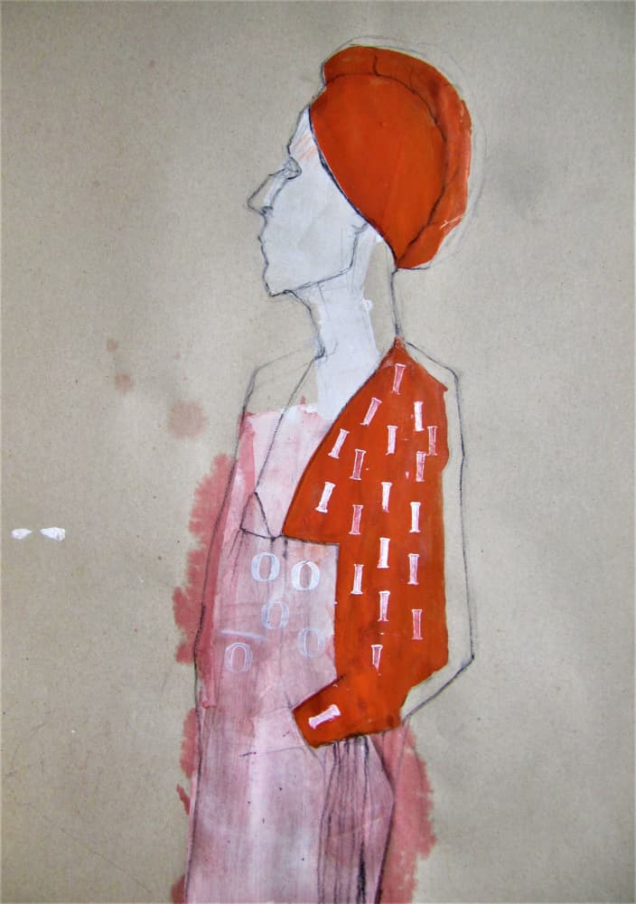 Abstract Woman Profile by Doris Schmitz — canvas wall art