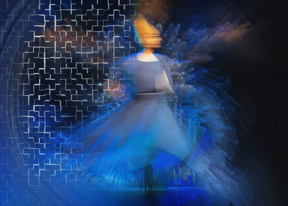 Whirling Sufi Dance by Mohamed Shawki — canvas wall art