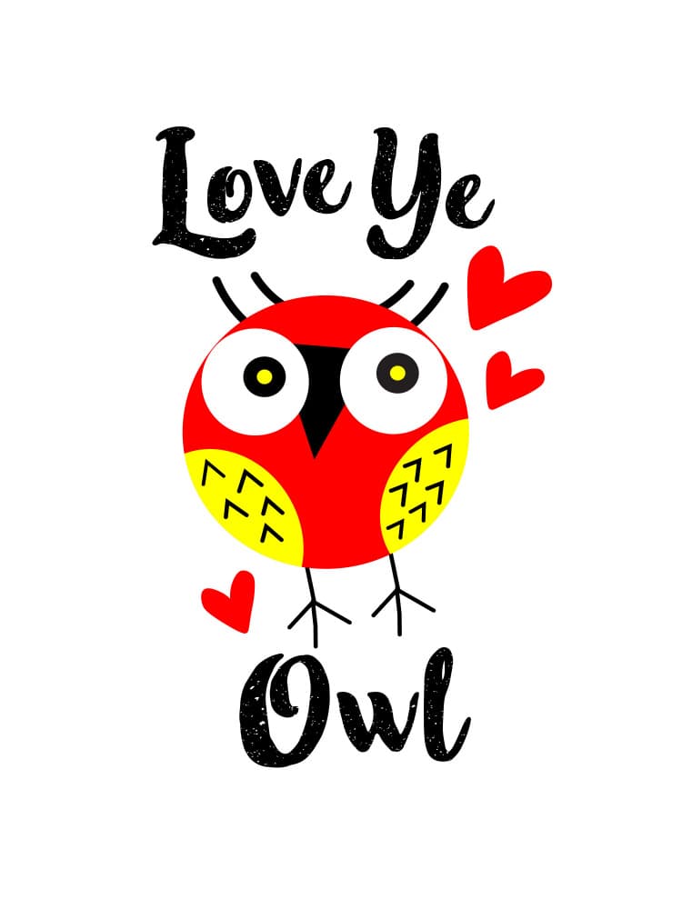 Love Ye Owl by Baobab Print store — canvas wall art