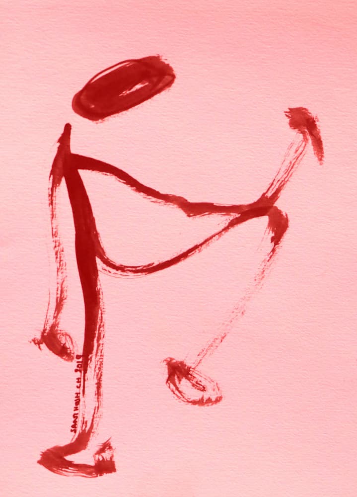 Dynamic Red Movement by Santhosh ch — canvas wall art