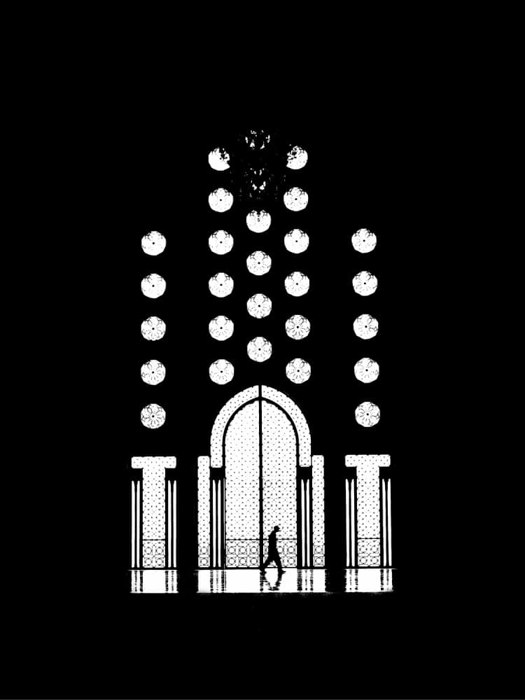 Lone Figure Grand Arch by Massimo Della Latta — canvas wall art