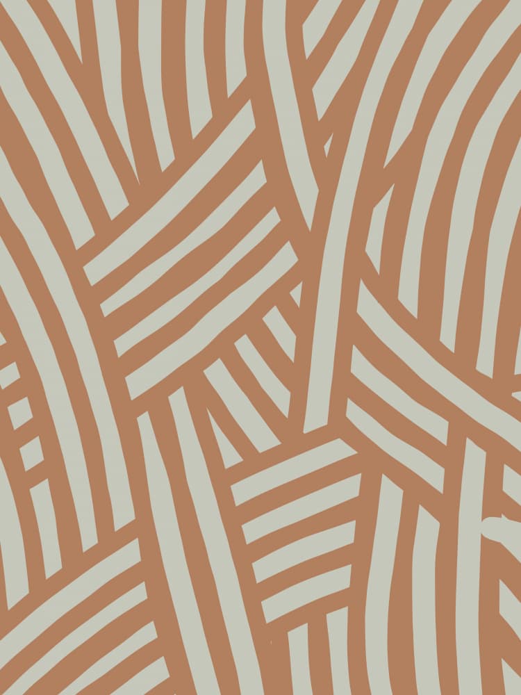 Modern Terracotta Stripes by Little Dean — canvas wall art