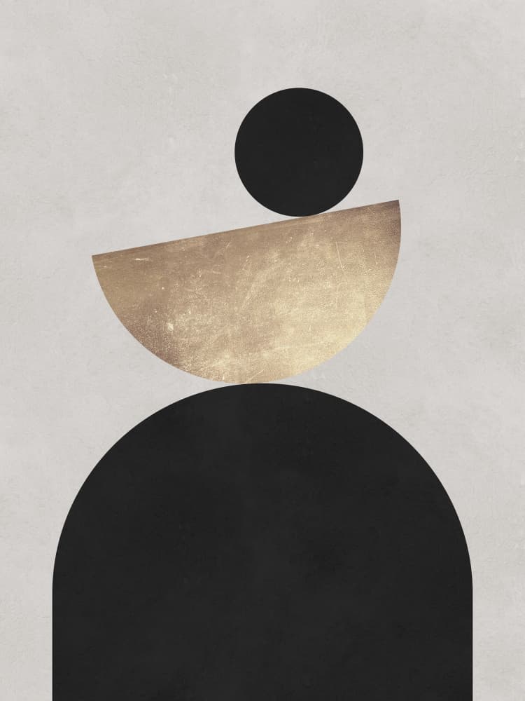 Modern Gold Balance by Vitor Costa — canvas wall art