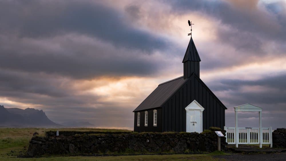 Black Church of Iceland by Lynn Grant — canvas wall art